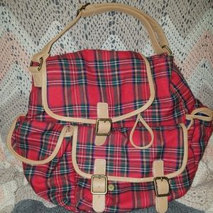 Plaid purse/backpack